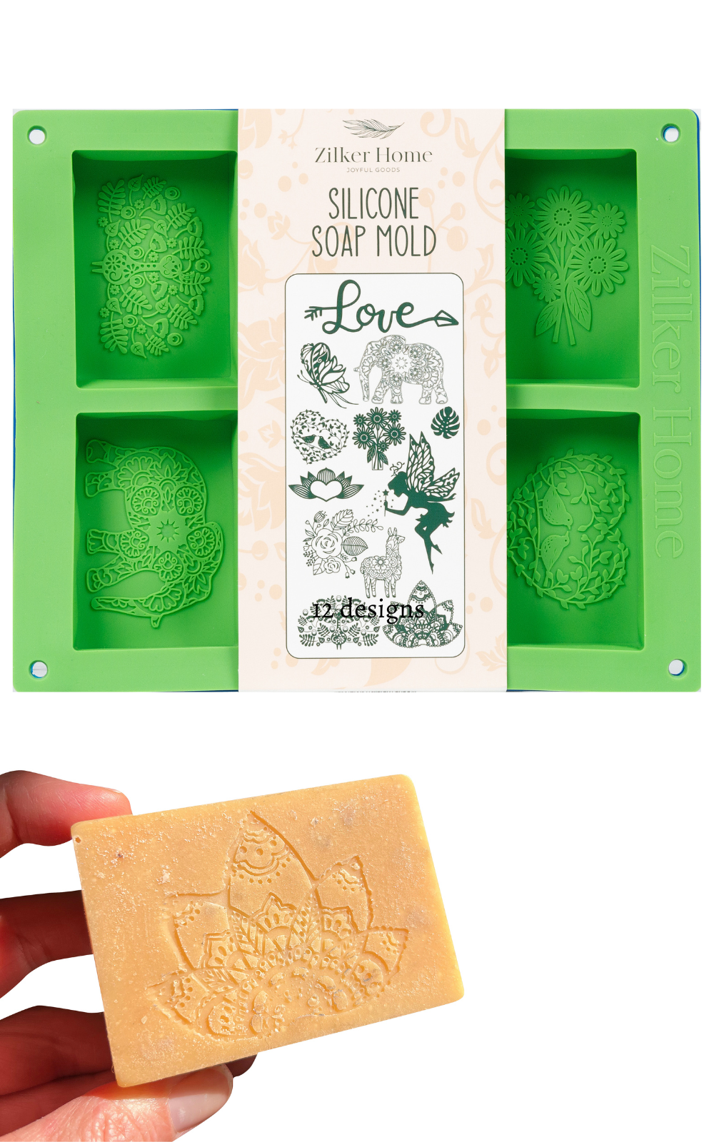 Loaf Soap Silicone Mold 10'' Rectangle White Mould DIY Handmade Swirl –  Mose Cafolo