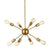 Zilker Home Sputnik Chandelier Brushed Brass 8-Lights Pendant Light